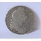 1697 B (Bristol Mint) William III Halfcrown, large Shields, NONO, VG