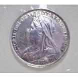 1895 LVIII - Victoria Veiled Head Crown, VF, Polished