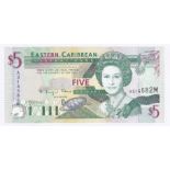 East Caribbean States - 1994 Five Dollars, Suffix 'M' (Montserrat). Ref P31 Grade AUNC