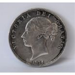 1874 Victoria Halfcrown, EF S 3889, peripheral toning