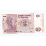 Congo (Democratic Republic) 2007 50 Francs P91A, AUNC.