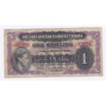 East Africa - 1943 One Shilling, Ref P27, Grade AVF. Scarce.