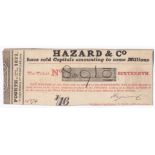 Great Britain - 1817 Hazard & Burke Second Lottery Ticket, Red & Black, very fine.