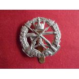 Small Arms School Corps EIIR Cap Badge (White-metal), slider. K&K: 2141