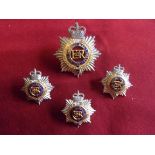 Royal Corps of Transport (4) Officers Cap Badge and Collar Badges (Gilt and enamel), two lugs. K&