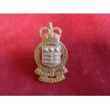 Royal Army Ordnance Corps Cap Badge (Bi-metal), two lugs and made by J.R. Gaunt. Design sealed 2nd