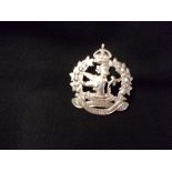 The Lorne Scots (Peel, Dufferin and Halton Regt) Canadian Cap Badge (White-metal), two lugs with