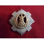 The Royal Scots (Lothian Regiment) WWI Sporran Badge (Bi-metal), brooch fitting.