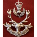 Seaforth Highlanders (The Queen's Own Regt) EIIR Glengarry Badge (Anodised) lugs in two part