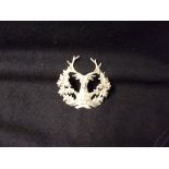 The Gordon Highlanders Cap Badge (White-metal), two lugs. K&K: 687