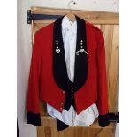 Royal Marines 1980's Officers No.7 Mess Dress Uniform including: Jacket, Waist Coat, Shirt and