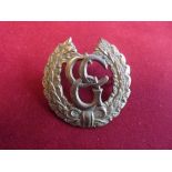Control Commission Germany: Police Cap Badge (Gilding-metal), two lugs. K&K: 2184