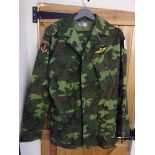 Romanian 1980s Paratroopers uniform, Jacket and trousers made by Confex, small size. Good quality.