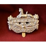 Gloucestershire Regiment EIIR Cap Badge (White-metal), slider and made 'AMMO UK'