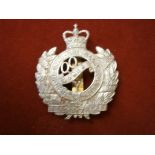 Queen's Own Dorsetshire Yeomanry (Hussars) EIIR Cap Badge (White-metal), two lugs, forth type. K&