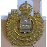 Canada - Le Regiment De Joliette Cap Badge - w/m arms on brass-KC