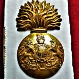 Royal Scots Fusiliers Other Ranks Grenade Glengarry badge (Gilding-metal) two lugs. K&K: 620