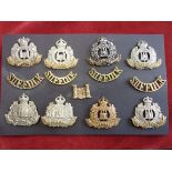 Suffolk Regt-Cap badges (8), shoulder titles (2 pairs) W865/866 collar (1)