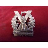 The Tyneside Scottish WWII Territorial Glengarry Cap Badge (White-metal, slider)