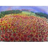 Commemorative Painting of the Poppies that grow on the fields of France and Flanders in