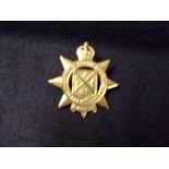 West Nova Scotia Regiment Cap Badge -(Bridgewater, NS) WWII Cap Badge (Gilding-metal), two lugs.