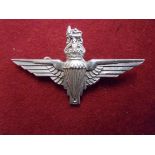 Parachute Regiment silver Sweetheart brooch, unhallmarked