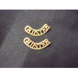 Gloster (Gloucestershire) Regiment Shoulder Titles (Gilding-metal), two lugs each.