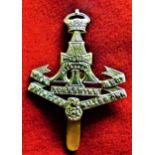Alexandra, Princess of Wales's Own (Yorkshire Regiment) Forage Cap Badge (White-metal), slider. K&K: