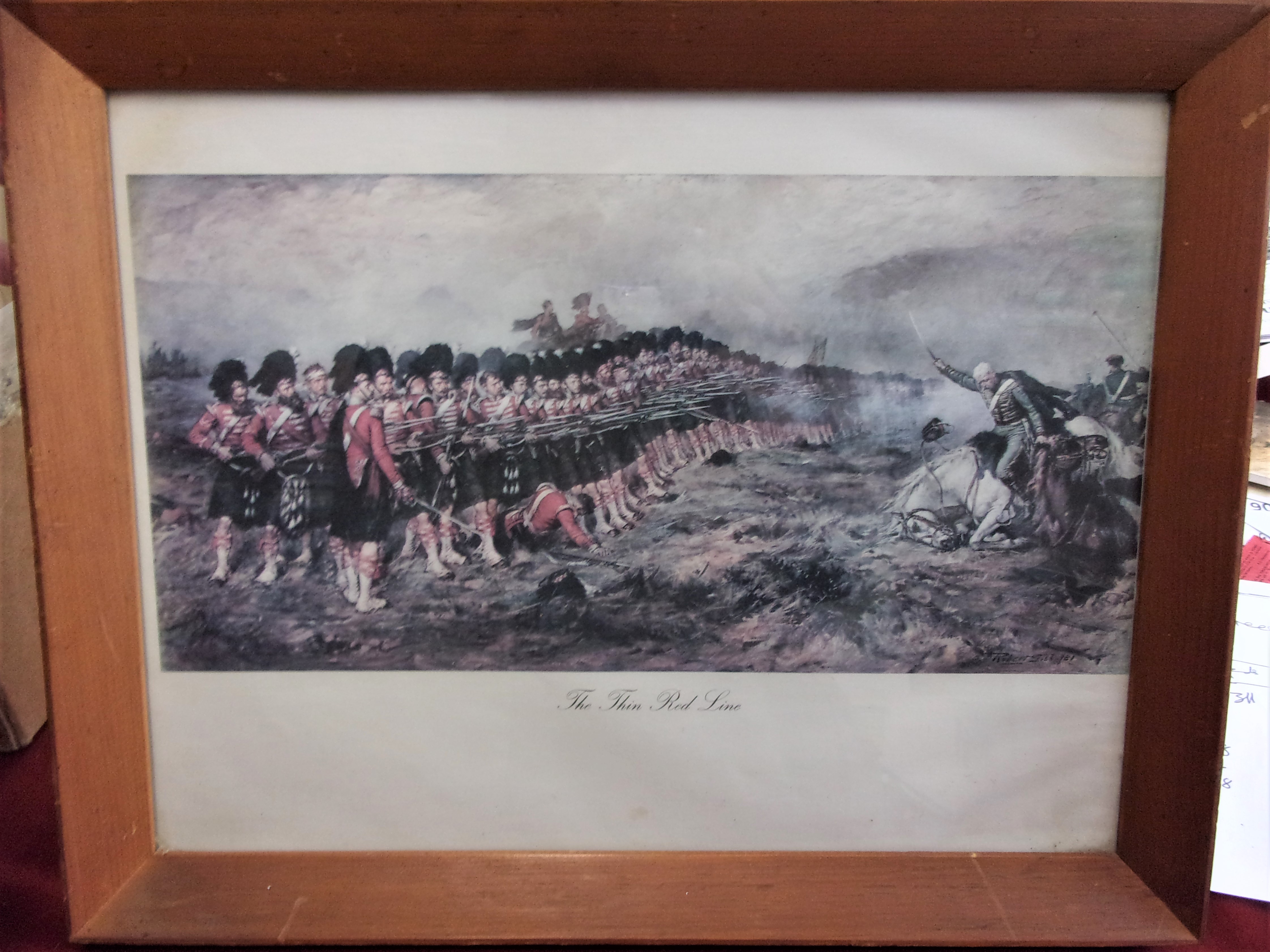 The Thin Red Line' Framed print, made famous at the Battle of Balaclava on 25 October 1854, during