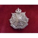 Cumberland & Westmorland, The 4th Border Regiment WWI Cap Badge (White-metal, slider)