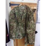 British Army 1990s uniform including: Service camo Jacket with Colonels rank slip, MTP PCS