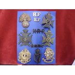 London Units - Cap badges (7) RF, KRRC 6 Division London, 10th Bn (Hackney), 18th BN (London