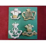 Yeomanry Cap Badges, Royal Wiltshire, Gloucestershire, Oxfordshire and Glamorgan (4)