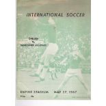 International Soccer Chelsea v Vancouver All-Stars Empire Stadium 1967 May 27th top front cover