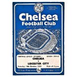 Chelsea v Leicester City 1961 October 14th League team change in pen