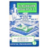 Blackburn Rovers v Chelsea 1960 September 19th League (date has been amended in pen original print