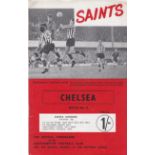 Southampton v Chelsea 1968 January 6th League and courtesy of the club Football League review vol