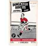 Doncaster Rovers v Chelsea 1960 November 16th Football League Cup 3rd round vertical crease team