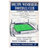 Bolton Wanderers v Chelsea 1960 September 3rd League horizontal & vertical creases