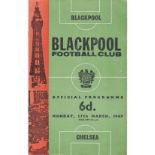 Blackpool v Chelsea 1967 March 27th League