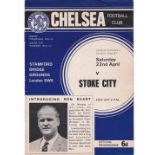 Chelsea v Stoke City 1967 April 22nd League vertical crease