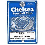 Chelsea v West Ham United 1962 February 3rd League horizontal crease