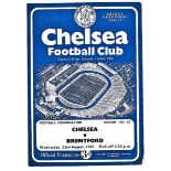 Chelsea v Brentford 1961 August 23rd Football Combination Vertical crease team change & score in