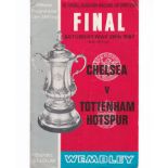 Chelsea v Tottenham Hotspur 1967 May 20th FA Cup Final plated at Wembley score in pen