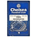 Chelsea v Wolverhampton Wanderers 1960 August 27th League vertical crease