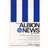 West Bromwich Albion v Chelsea 1967 August 19th League 2 tickets included