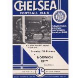 Chelsea v Norwich City 1968 February 17th FA Cup Fourth Round