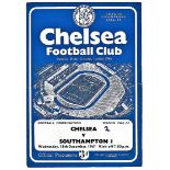 Chelsea v Southampton 1961 December 13th Football Combination horizontal & vertical creases small