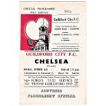 Guildford City v Chelsea 1960 October 3rd Friendly Souvenir Floodlight Special