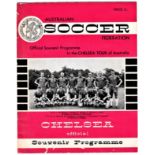 Chelsea Tour of Australia Official Souvenir Programme vertical crease May 1965